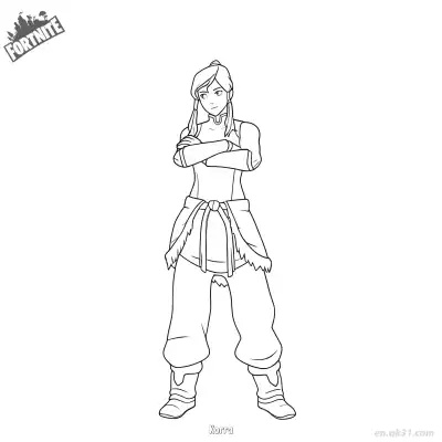 Free printable Korra 02 Coloring Page - Free PDF Printable Fortnite Coloring Sheets coloring page